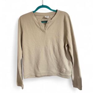 Gymshark Women's Tan V-Neck Sweater